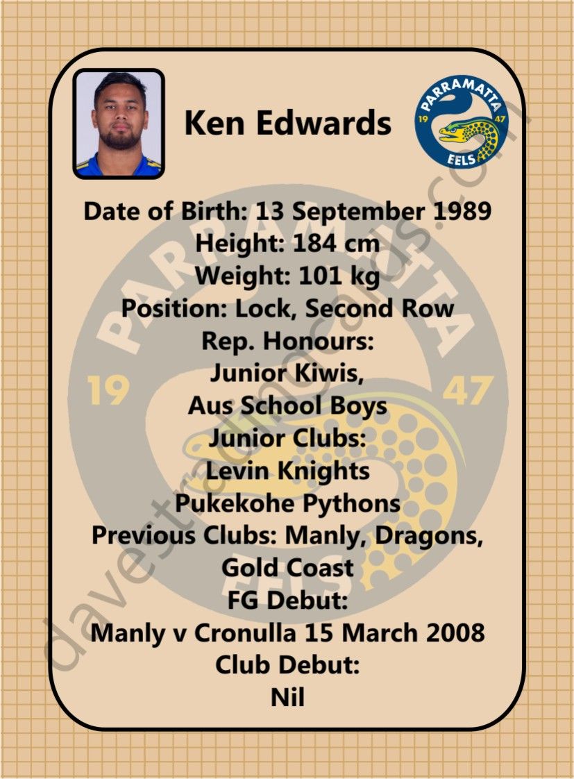 16 2013 Eels Retro 1970 set Ken Edwards back.jpg