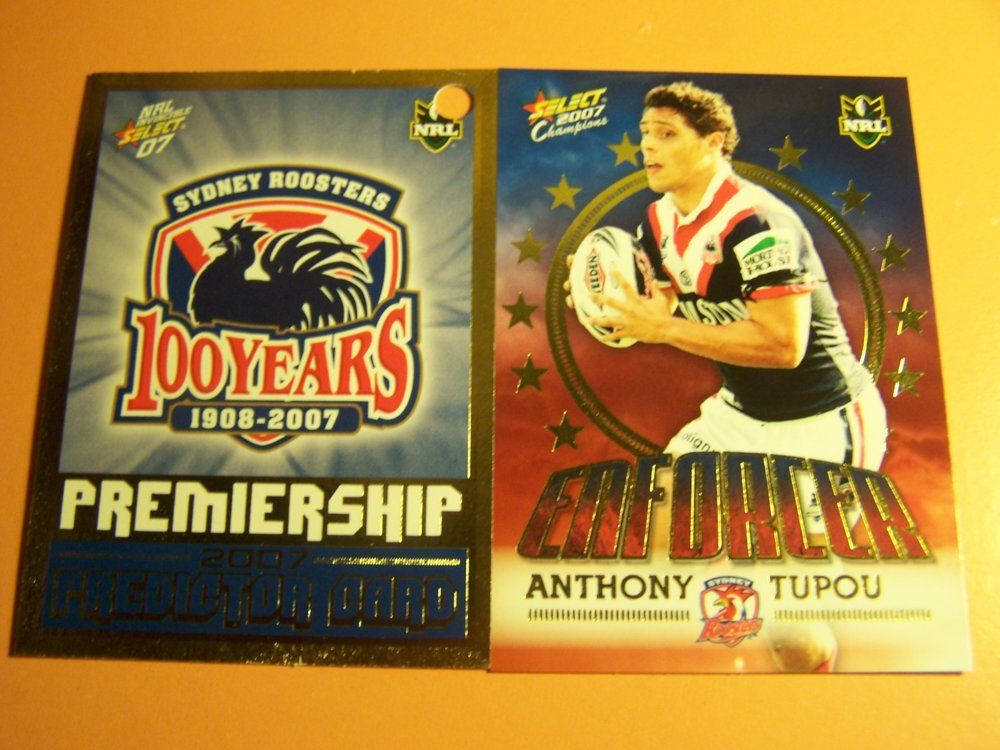 2007 P'Ship Predictor &  Enforcer Set P-14 & E-13  Sydney Roosters.JPG