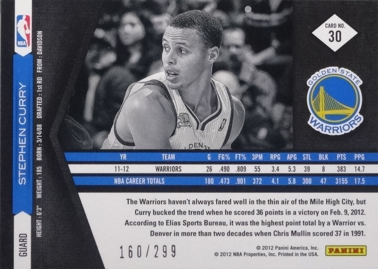 2011-12 Limited #30 Stephen Curry 299 - Back.JPG