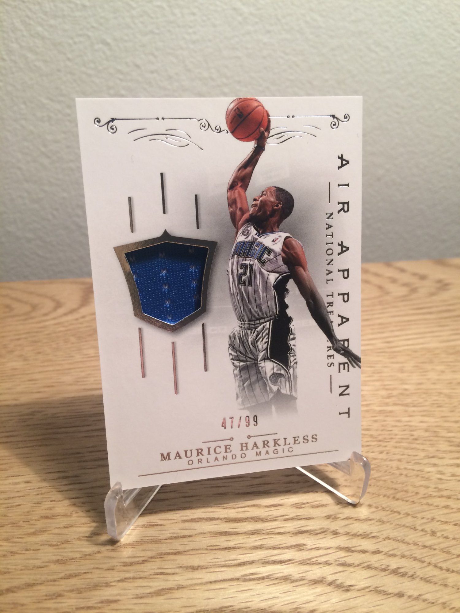 2013-14 Panini National Treasures Air Apparent Materials #47 Maurice Harkless.jpg