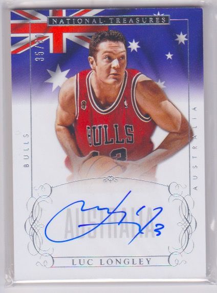 2013-14 Panini National Treasures International Treasures Signatures #27 Luc Longley :60.jpeg