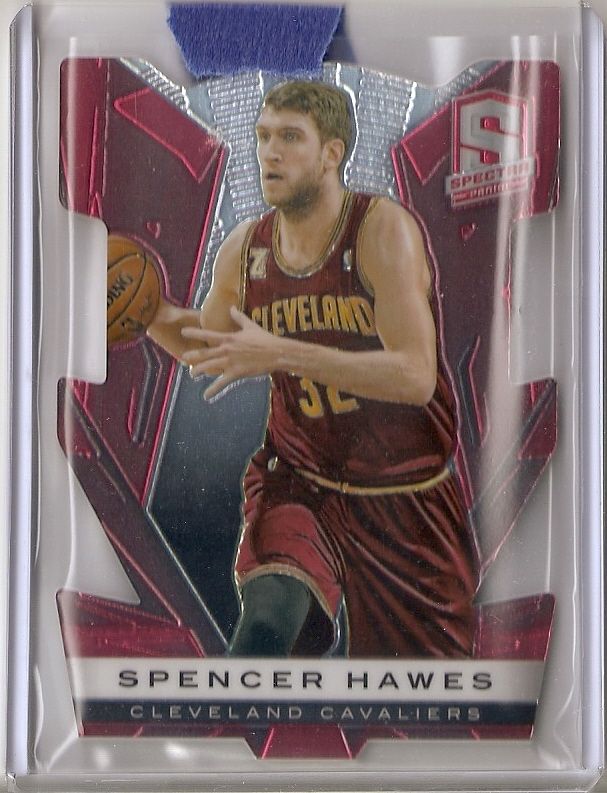 2013-14 Panini Spectra Basketball Red Die Cut Spencer Hawes 02 of 25 Card No. 55 NMT-MT Front.jpg