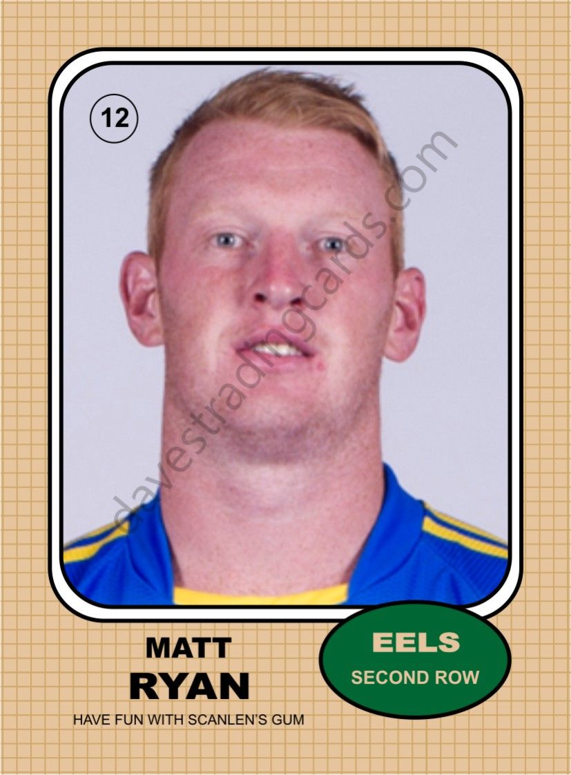 2013 Eels Retro 1970 set Matt Ryan front.jpg