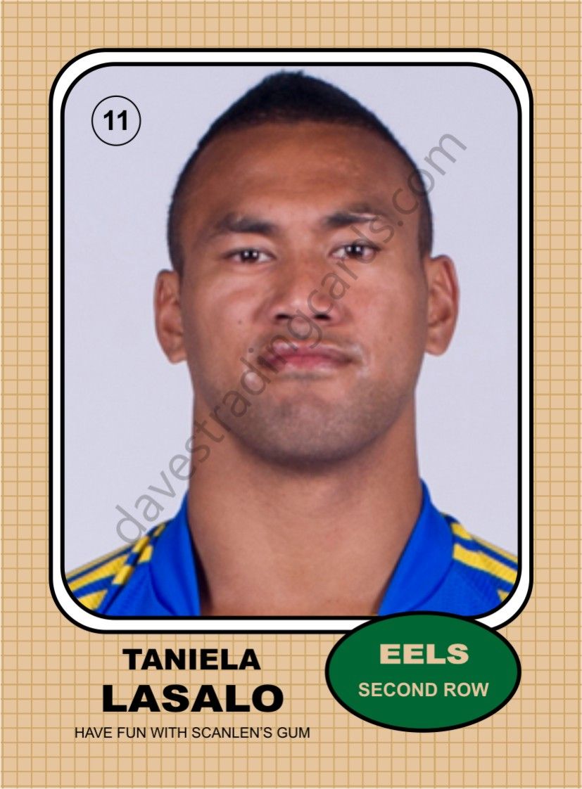 2013 Eels Retro 1970 set Taniela Lasalo front.jpg