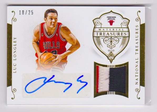 2014-15 Panini National Treasures Material Treasures Signatures Prime #MTSLL Luc Longley 18:25.jpeg