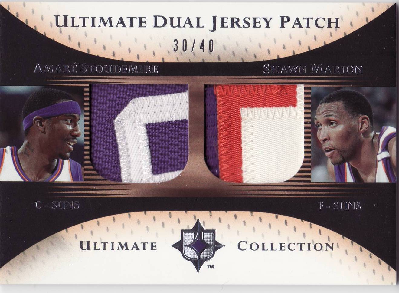 A Stoudemire & S Marion 2005-06 Ultimate Collection Patches Dual #30-40 Beckett Value $30.jpg.JPG