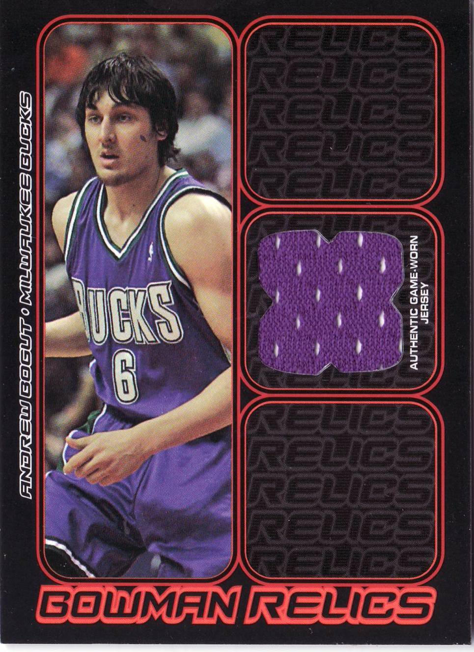 Andrew Bogut 2006-07 Bowman Relics Beckett Value $8.jpg.JPG