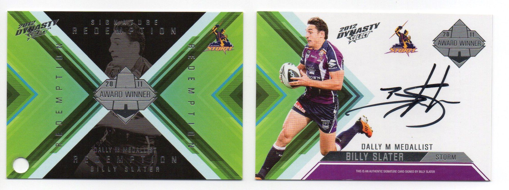 Billy Slater Dynasty Redemption Redeemed #002 Front Pair.jpg