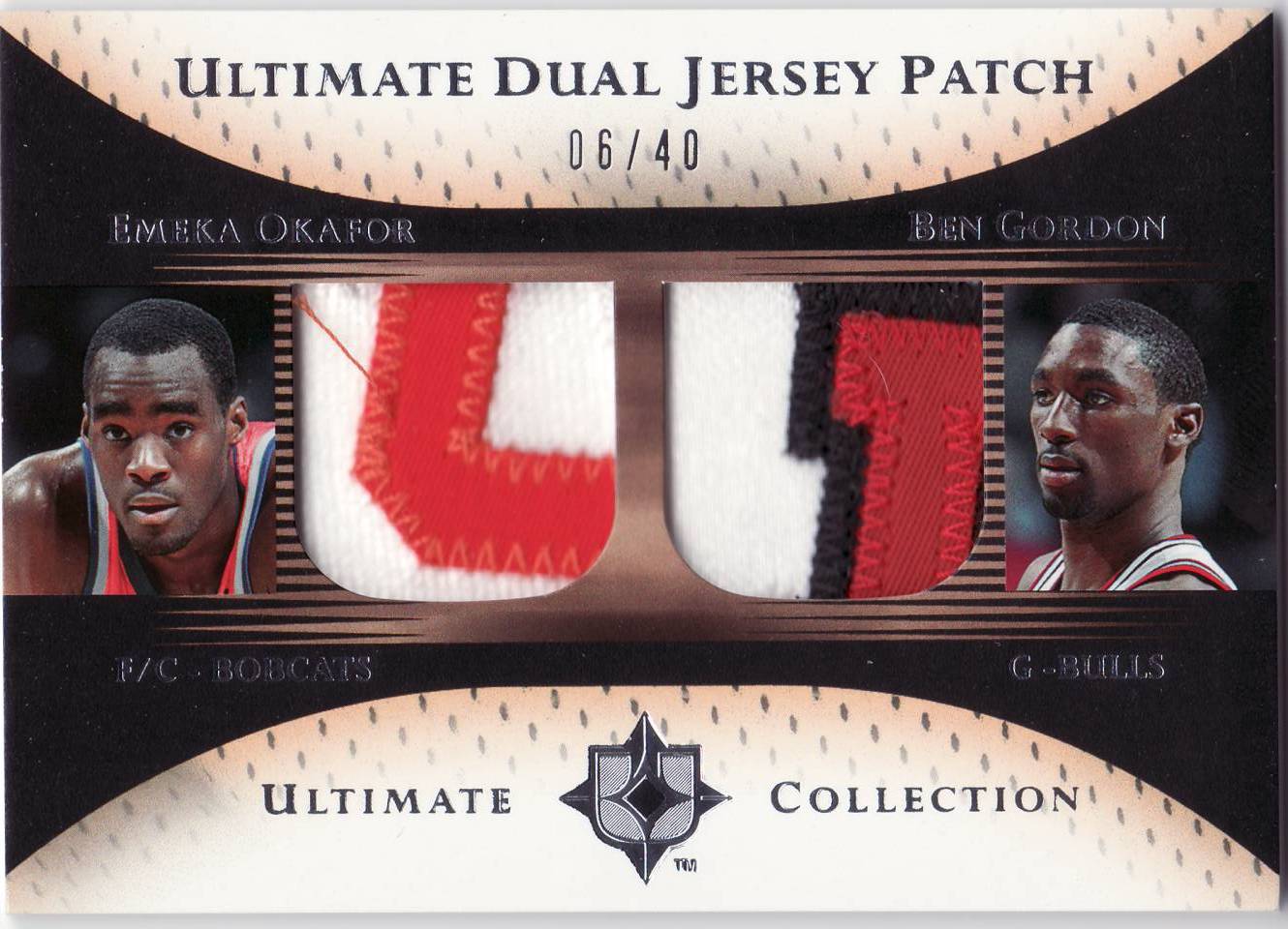 Emeka Okafor & Ben Gordon 2005-06 Ultimate Collection Patches Dual #06-40 Beckett Value $40.jpg.JPG