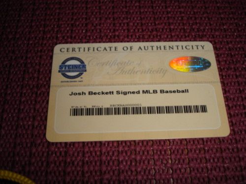 Josh Beckett Red Sox Steiner Signed Rawlings Baseball 4.jpg