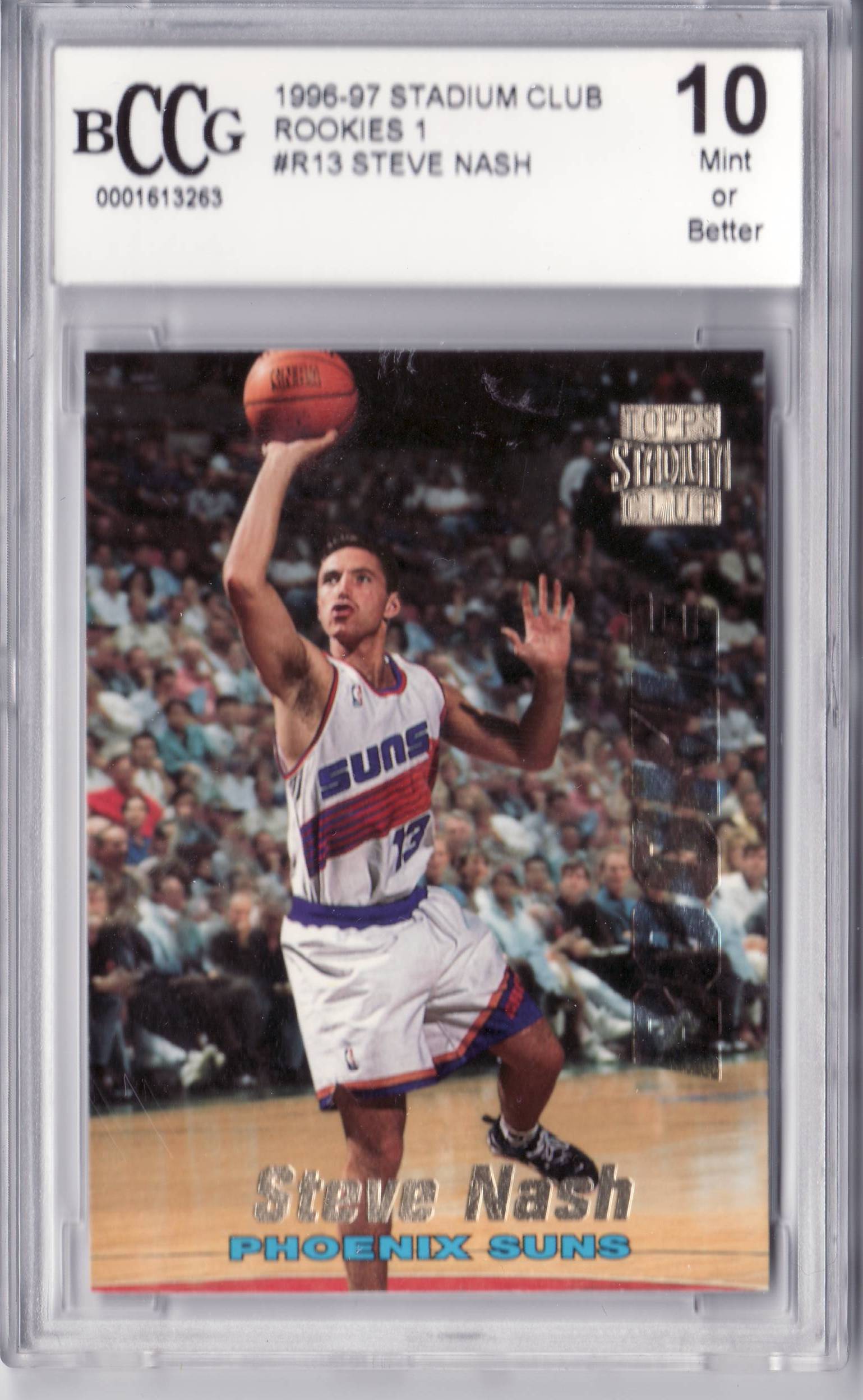 Steve Nash 1996-97 Stadium Club Rookies 1 RC Beckett Value $1.25-$3.00.JPG