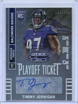 43. Timmy Jernigan, 2014 Panini Contenders, Auto Playoff Ticket, 194 of 199.jpg