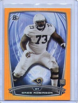 47. Greg Robinson, 2014 Topps Bowman, Parallel, 200 of 299.jpg