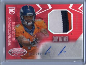 12. Cody Latimer, 2014 Panini Certified, Jersey Patch Auto Red, 066 of 249.jpg