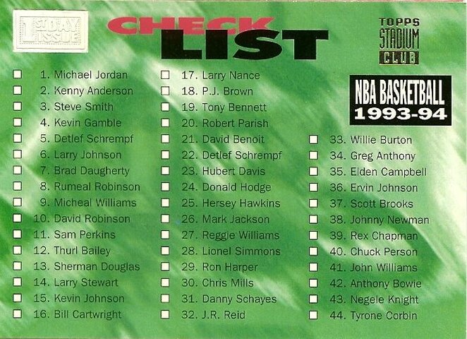 1993-94 TSC Checklist 1st Day Issue #1.jpg