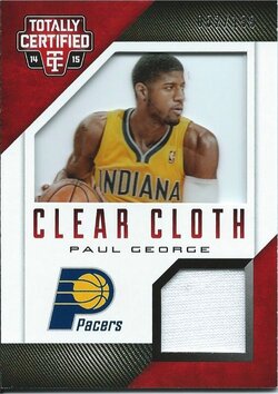 2014-15 Panini Totally Certified Clar Cloth Jerseys Red #32 Paul George #:199.jpg