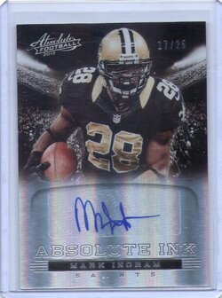 2013 Panini Absolute, Mark Ingram, 17 of 25.jpg