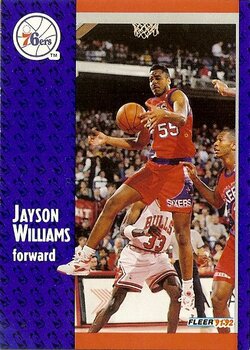 1991-92 Fleer Jayson Williams Pippen behind.jpg