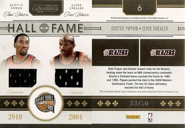 2010-11 Timeless Treasures Hallf of Fame Dual Jersey Pippen Drexler 33of50.jpg