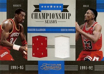 2010-11 Timeless Treasures Championship Season Dual Jersey Pippen Olajuwon 23of25.jpg