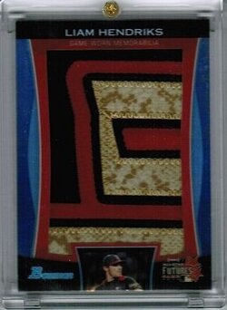 LIAM HENDRIKS Twins 2011 Bowman Draft Future's Game JUMBO PATCH #2 of 5.jpg