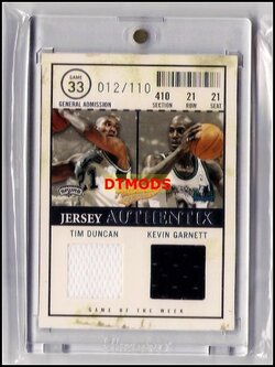 2004-05 Fleer Jersey Authentix JAGWDG Kevin GarnettTim Duncan 012110.jpg