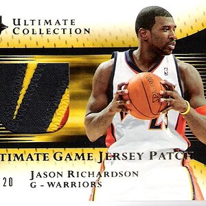 Media 'richardson 05-06 UD ULT COLL GOLD ULT GAME JERSEY PATCH 5-20.jpg' in category 'NBA Cards'