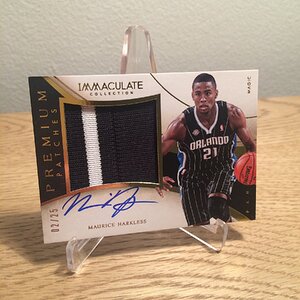 2013-14 Panini Immaculate Collection Premium Patches Signatures #96 Maurice Harkless.jpg