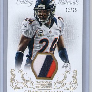 Champ Bailey, 2013 Panini National Treasures, Jersey Patch, 02 of 25.jpg