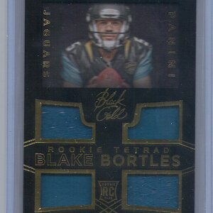 37. Blake Bortles, 2014 Panini Black Gold, Jersey Patch Quad, 050 of 299.jpg