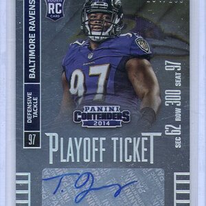 43. Timmy Jernigan, 2014 Panini Contenders, Auto Playoff Ticket, 194 of 199.jpg