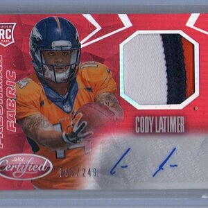 12. Cody Latimer, 2014 Panini Certified, Jersey Patch Auto Red, 066 of 249.jpg