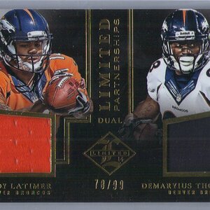 40. Cody Latimer (D.Thomas), 2014 Panini Limited, Jersey Patch Dual, 78 of 99.jpg