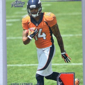 102. Cody Latimer, 2014 Topps Prime, Jersey Patch, Unnumbered.jpg