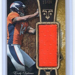 114. Cody Latimer, 2014 Topps Triple Threads, Jersey Patch Gold, 11 of 25.jpg