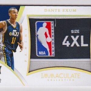 2014-15 Immaculate Collection Rookie Jumbo Tags #8 Dante Exum.jpeg