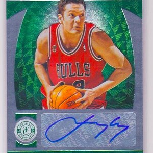 2013-14 Totally Certified Autographs Green #229 Luc Longley 3:5.jpeg