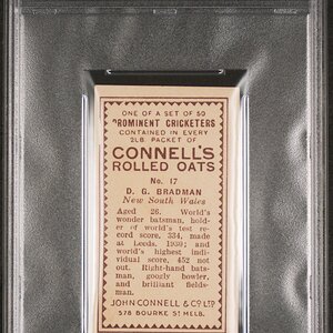 Media '1934 Connell's Rolled Oats - Don Bradman - #17 - Back.jpg' in category 'Cricket Cards'