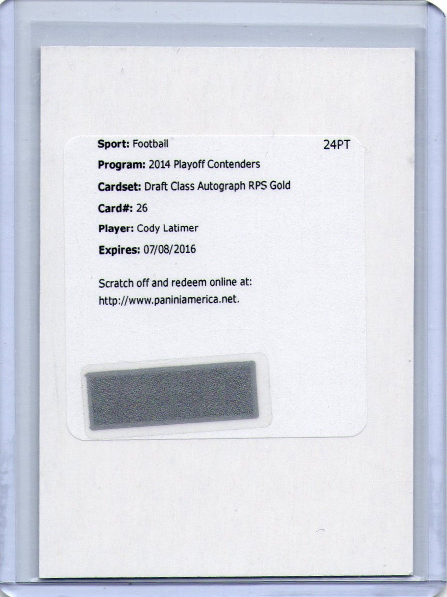 14. Cody Latimer, 2014 Panini Contenders, Auto Draft Class Gold Redemption.jpg