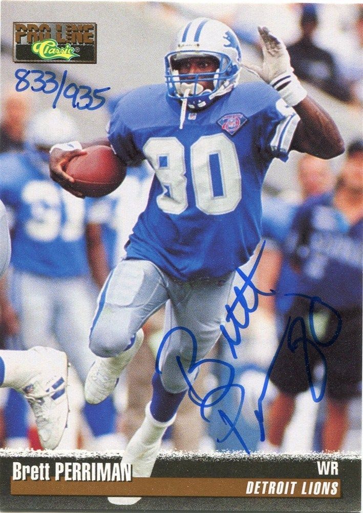 1995 Pro Line Brett Perriman - Detroit Lions Autograph Auto 833-935.JPG