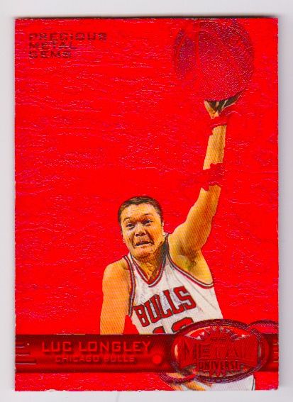 1997-98 Metal Universe Precious Metal Gems #18 Luc Longley 92:100.jpeg