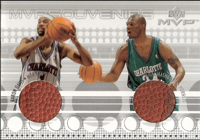 2001-02 Upper Deck MVP Souvenirs Combos #BDJM Baron Davis:Jamal Mashburn.png