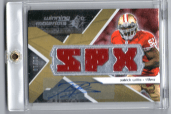 2008 Upper Deck SPX Football, Patrick Willis, 01 of 10.PNG