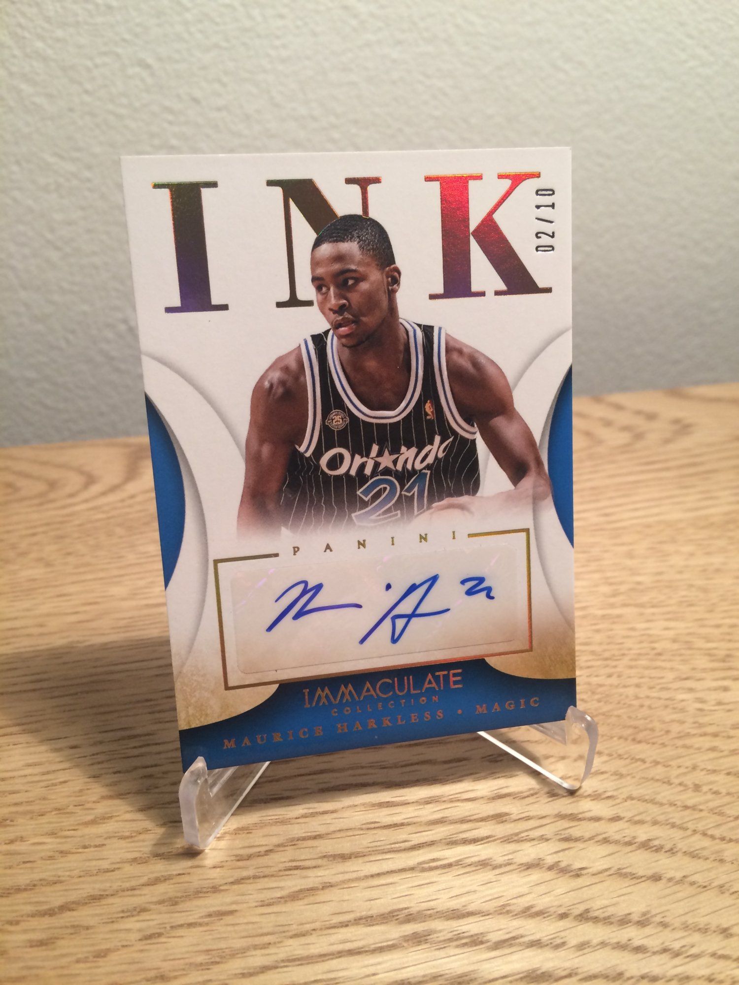 2013-14 Panini Immaculate Collection INK Gold #72 Maurice Harkless.jpg