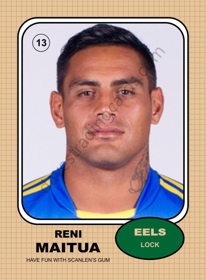 2013 Eels Retro 1970 set Reni Maitua front.jpg