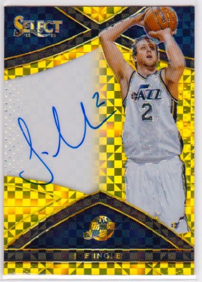 2015-16 Select Signatures Prizms Gold #48 Joe Ingles 02:10 *Jersey Numbered*.jpeg