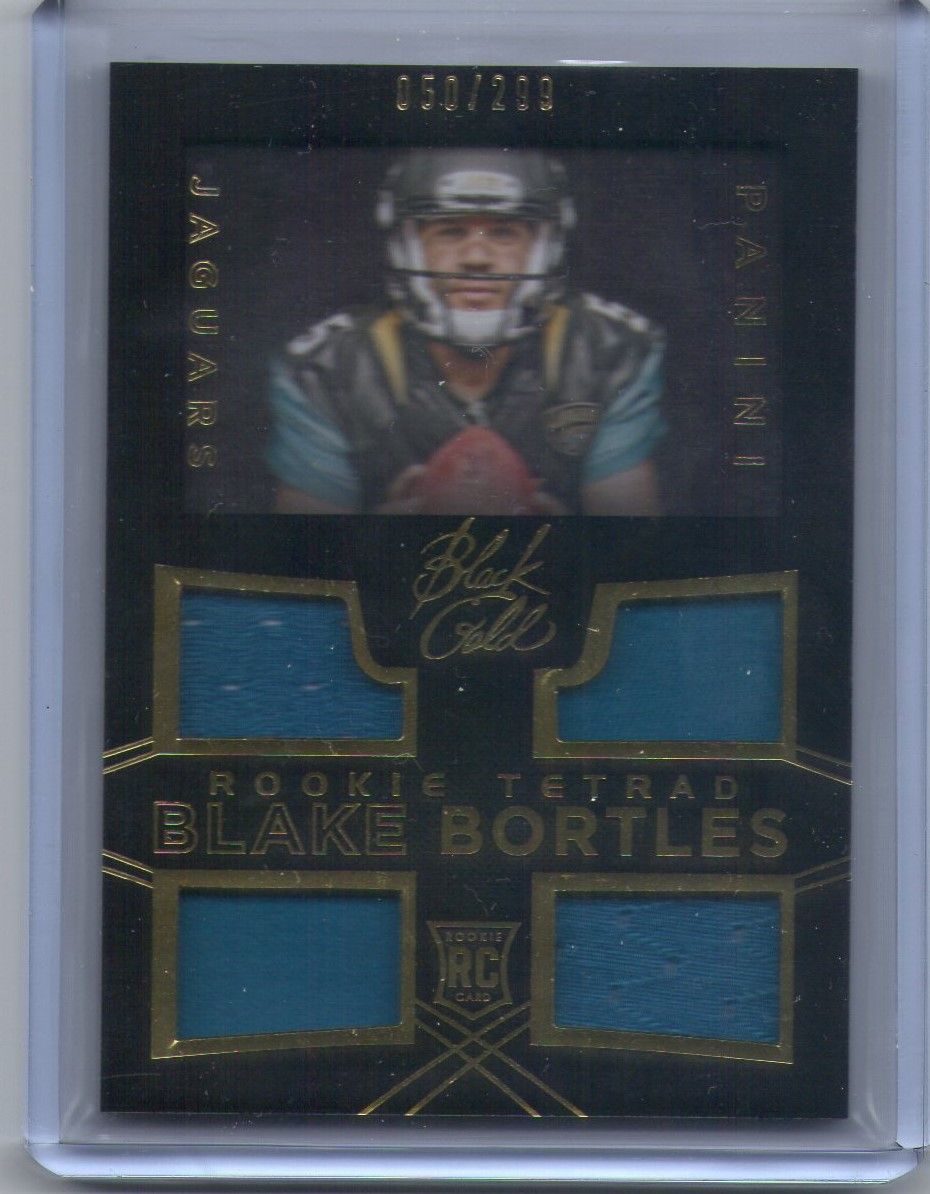 37. Blake Bortles, 2014 Panini Black Gold, Jersey Patch Quad, 050 of 299.jpg