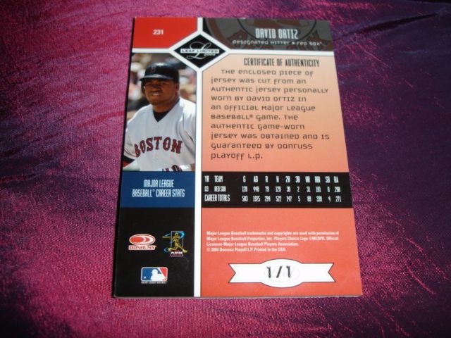 David Ortiz 2004 Leaf Limted Auto Patch 1 of 1 Back.JPG