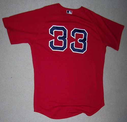 Jason Varitek 2009 Red Sox Alternate Game-Used Jersey Back.jpg